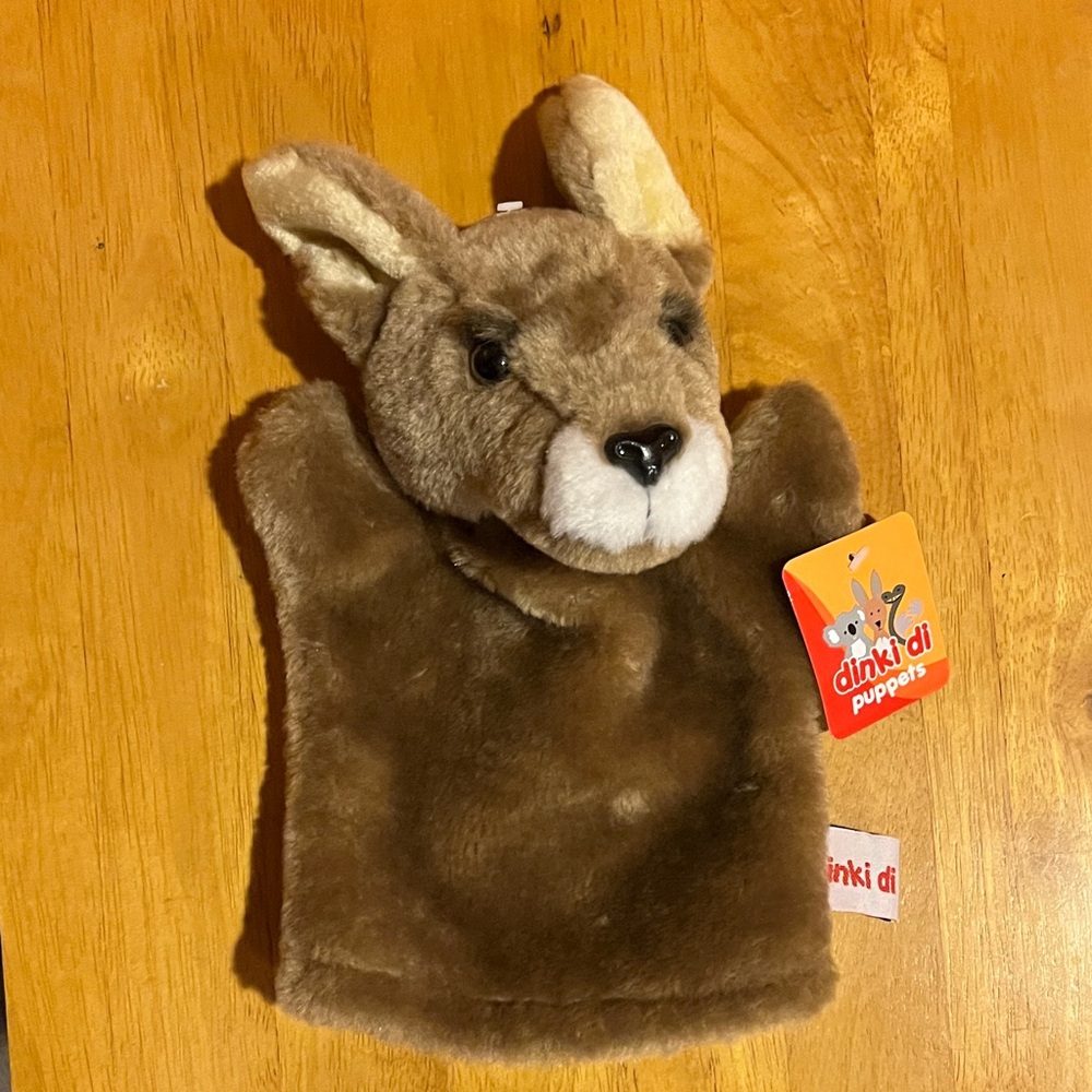 New Dinki Di Brown Kangaroo Hand Puppet